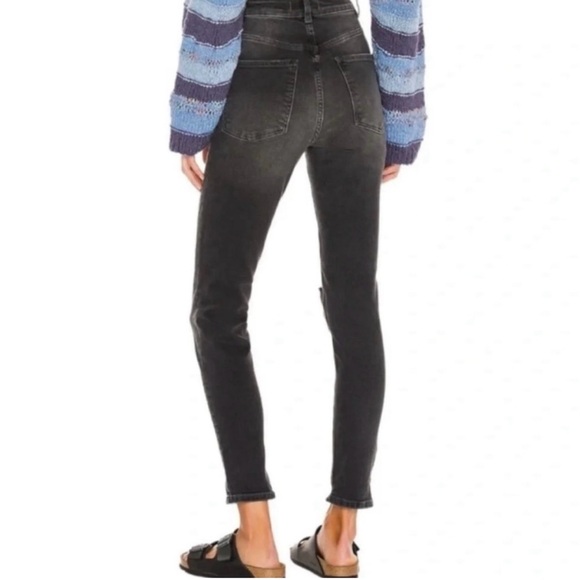 We The Free Button Fly Skinny Zuri Mom Jean Women 27 Washed Black - Picture 11 of 12